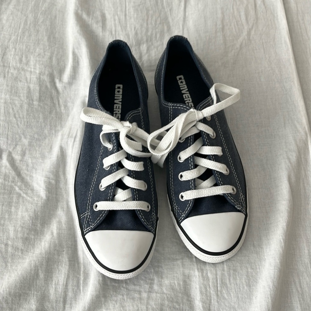 Converse All Star Dainty Low-Top Sneakers - Navy Blue, Size 8